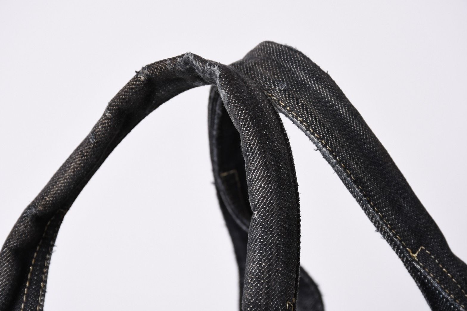 Chanel Sparkling Denim Tote Bag Fabric Indigo Gold — view 6