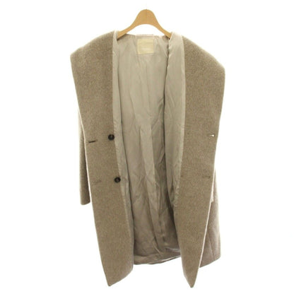 Max Mara S 'S Hooded Double Coat Faux Fur Alpaca Blend 36 Mocha Brown YT — view 4