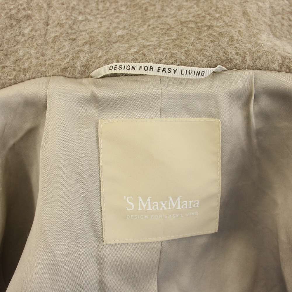 Max Mara S 'S Hooded Double Coat Faux Fur Alpaca Blend 36 Mocha Brown YT — view 5