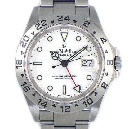 Rolex Watch Explorer II GMT Date Luminous Hand Index White Dial SS Automatic