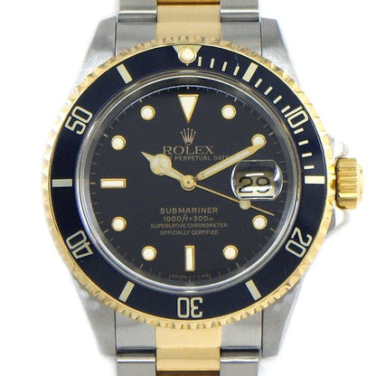 Rolex Watch Submariner Date Rotating Bezel Luminous Index Hands Black Dial 18k
