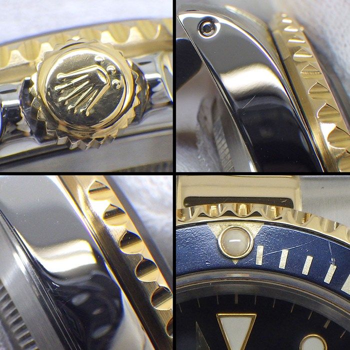 Rolex Watch Submariner Date Rotating Bezel Luminous Index Hands Black Dial 18k — view 6