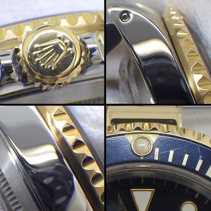 Rolex Watch Submariner Date Rotating Bezel Luminous Index Hands Black Dial 18k — view 6