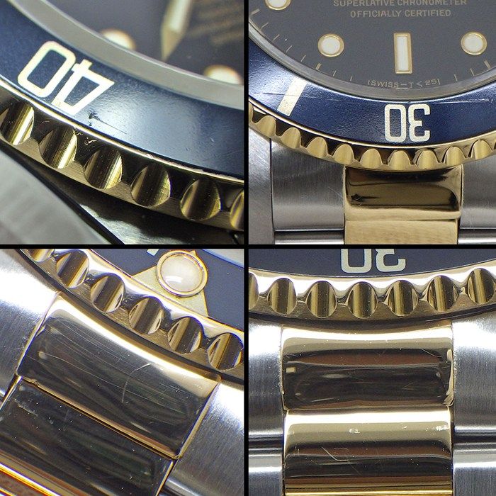 Rolex Watch Submariner Date Rotating Bezel Luminous Index Hands Black Dial 18k — view 7