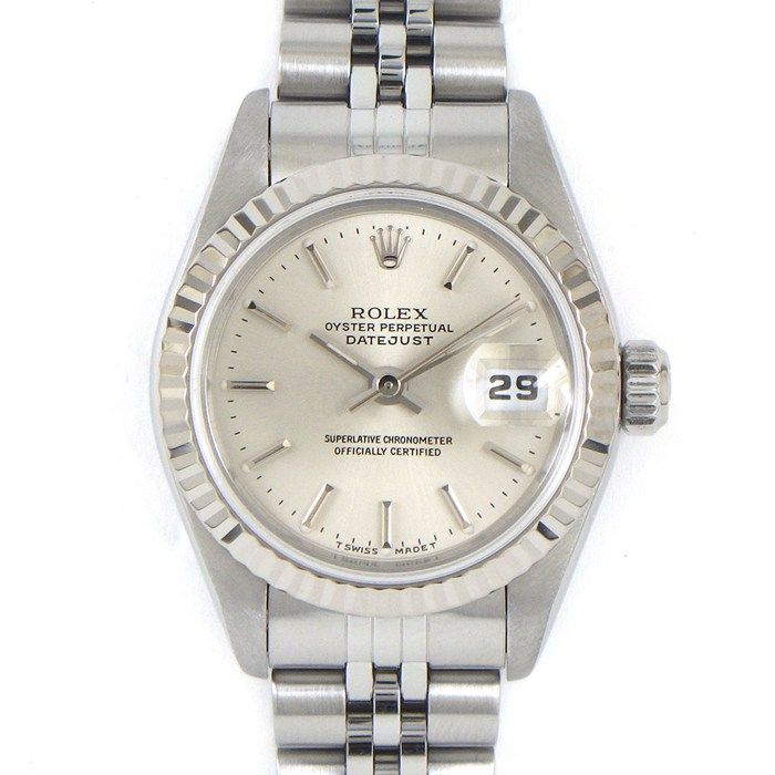 Rolex Datejust Sunray Silver Dial Full Ted Bezel Jubilee Bracelet 18k White