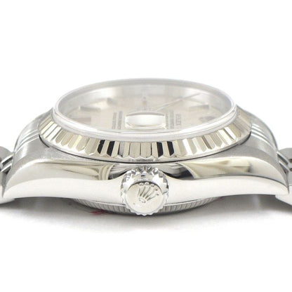 Rolex Datejust Sunray Silver Dial Full Ted Bezel Jubilee Bracelet 18k White — view 2