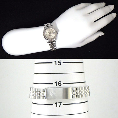 Rolex Datejust Sunray Silver Dial Full Ted Bezel Jubilee Bracelet 18k White — view 9