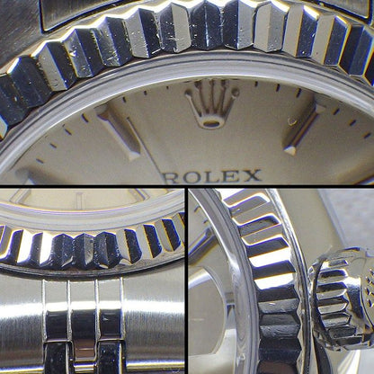 Rolex Datejust Sunray Silver Dial Full Ted Bezel Jubilee Bracelet 18k White — view 7