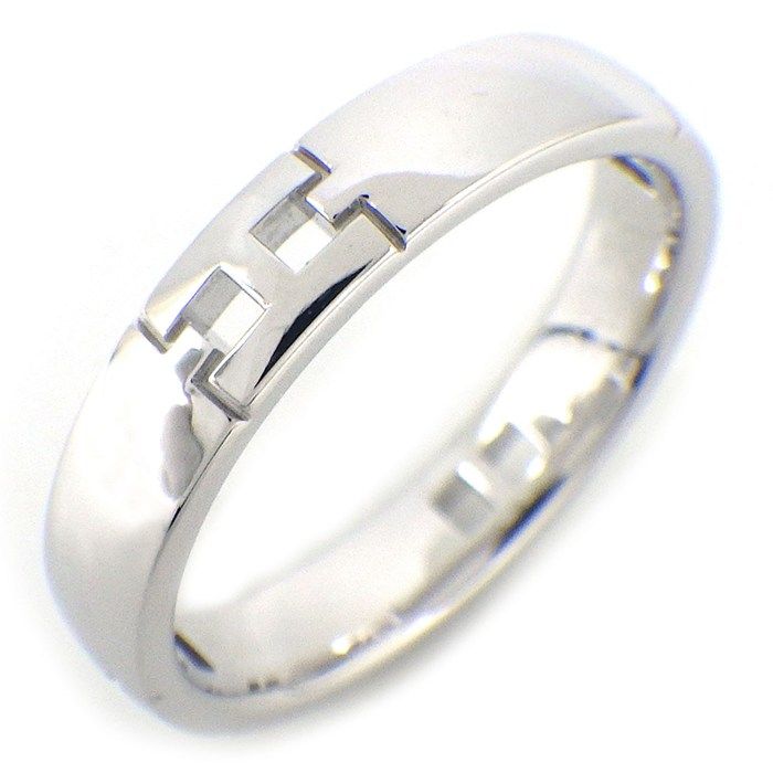 Hermes Ring Ever Herakles Wedding Band 18k White Gold