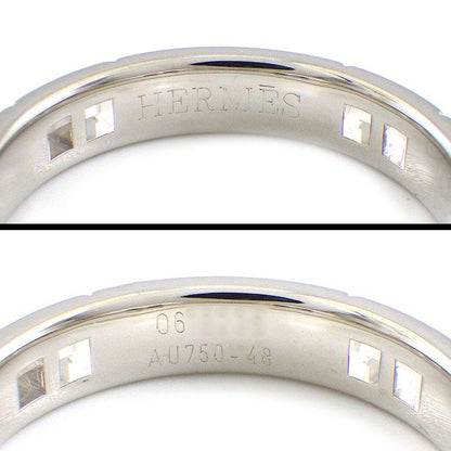 Hermes Ring Ever Herakles Wedding Band 18k White Gold — view 3