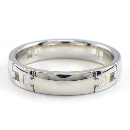Hermes Ring Ever Herakles Wedding Band 18k White Gold — view 2