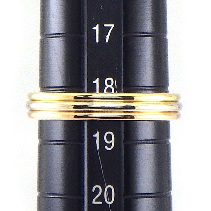 Cartier Ring Vendome Louis Wedding Band Three Color 18k Pink Gold 18k White — view 6