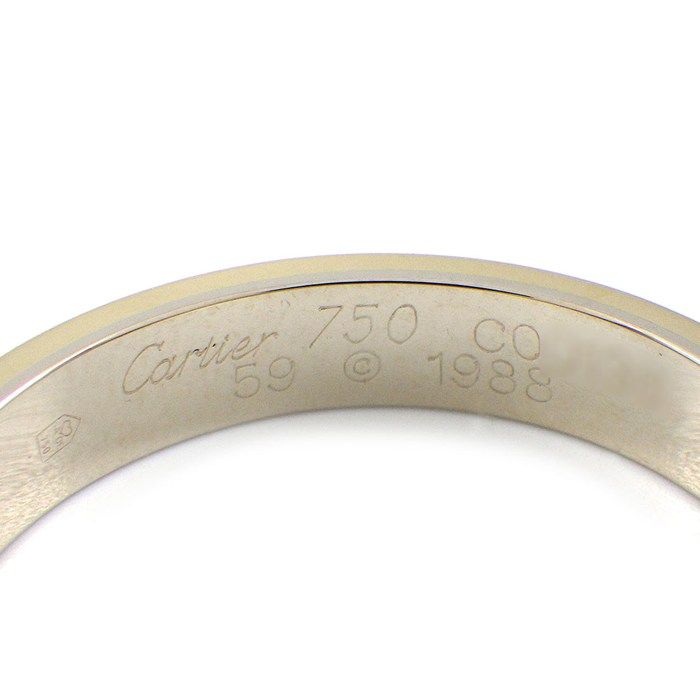 Cartier Ring Vendome Louis Wedding Band Three Color 18k Pink Gold 18k White — view 3
