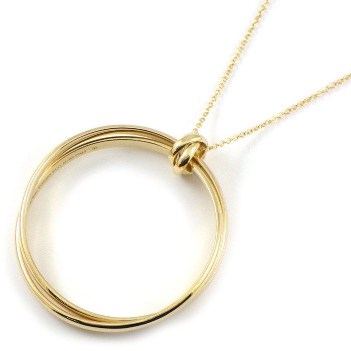 Tiffany & Co Long Necklace Paloma Melody Circle Large 18k Yellow Gold