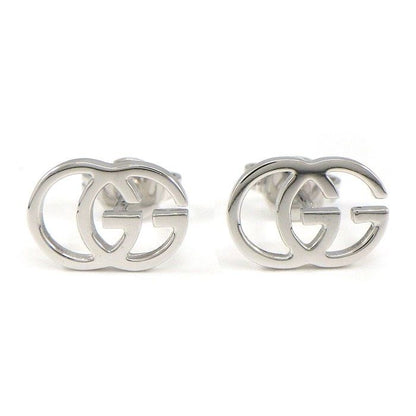 Gucci Earrings GG Running Logo 18k White Gold
