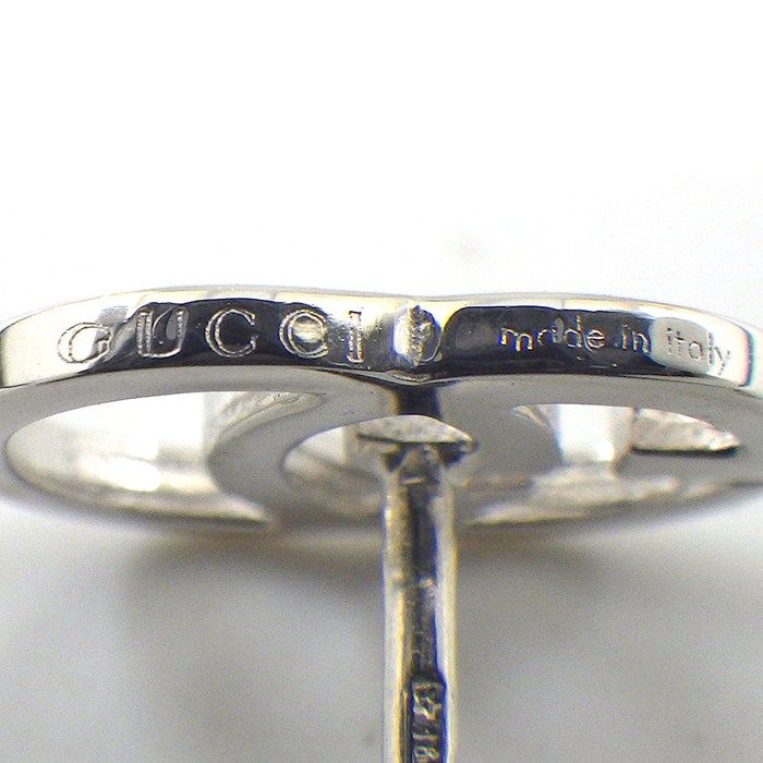 Gucci Earrings GG Running Logo 18k White Gold — view 4
