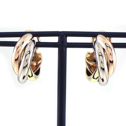 Cartier Earrings Trinity Hoop Three Color 18k Pink Gold 18k White Yellow — view 6
