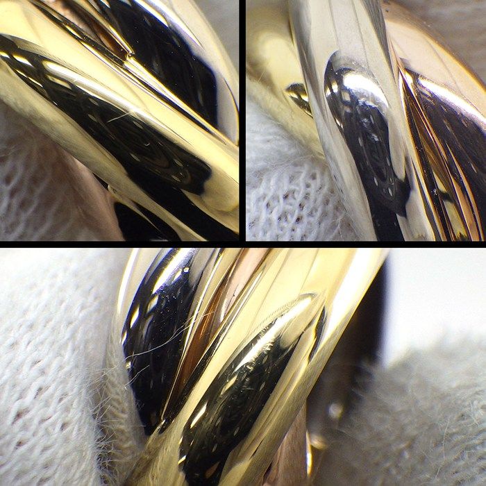 Cartier Earrings Trinity Hoop Three Color 18k Pink Gold 18k White Yellow — view 5