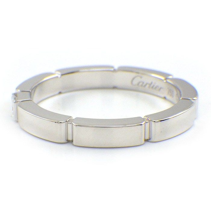 Cartier Ring Maillon Panthere Point Princess Cut Diamond 18k White Gold — view 2