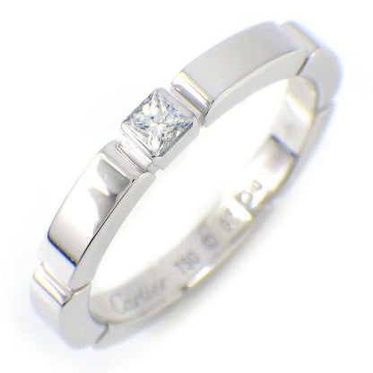 Cartier Ring Maillon Panthere Point Princess Cut Diamond 18k White Gold
