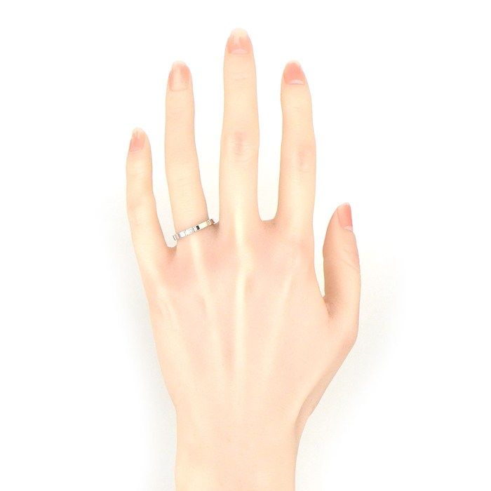 Cartier Ring Maillon Panthere Point Princess Cut Diamond 18k White Gold — view 5