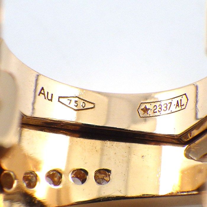 Bvlgari Earrings Legend Hoop Logo Diamond Total 18k Pink Gold — view 5