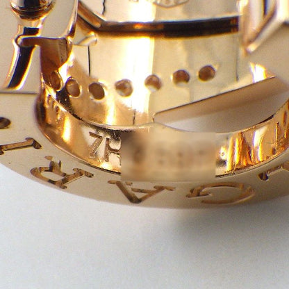 Bvlgari Earrings Legend Hoop Logo Diamond Total 18k Pink Gold — view 4