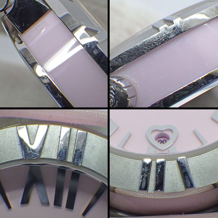 Tiffany & Co Watch Atlas Heart Date Roman Index Pink Dial SS Ceramic Satin — view 7