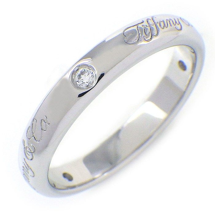 Tiffany & Co Ring Notes Lucida Logo Point Diamond