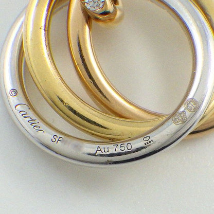 Cartier Necklace Trinity Small Semi Pave Three Color 33 Points Diamond Total — view 6