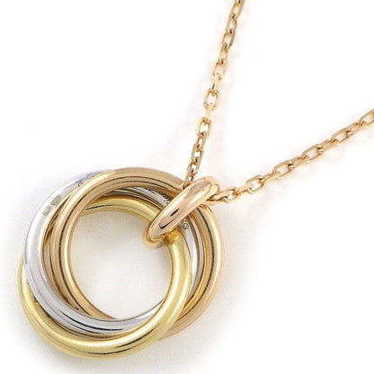 Cartier Necklace Trinity Small Semi Pave Three Color 33 Points Diamond Total — view 2