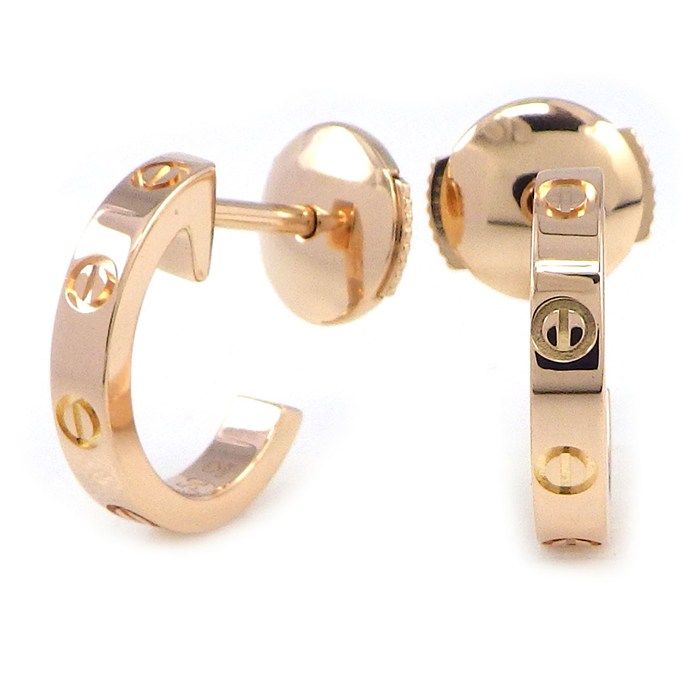 Cartier Earrings Love SM Hoop Mini 18k Pink Gold