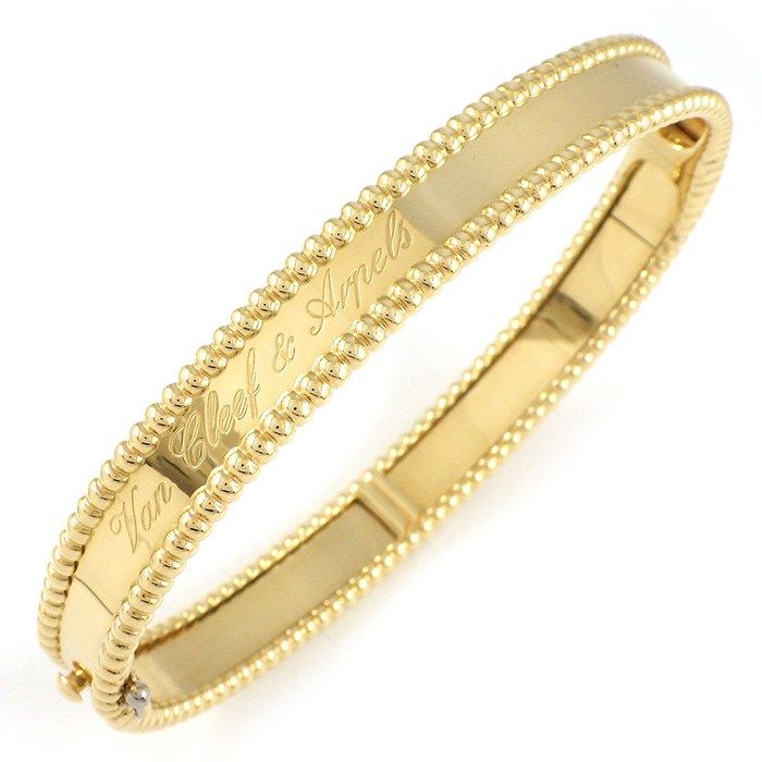 Van Cleef & Arpels Bangle Perlee Signature 18k Yellow Gold Bracelet