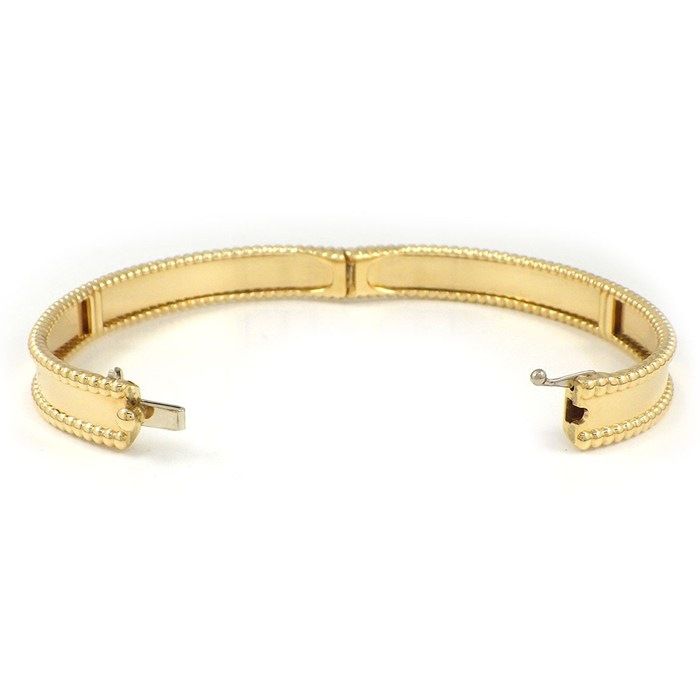 Van Cleef & Arpels Bangle Perlee Signature 18k Yellow Gold Bracelet — view 3