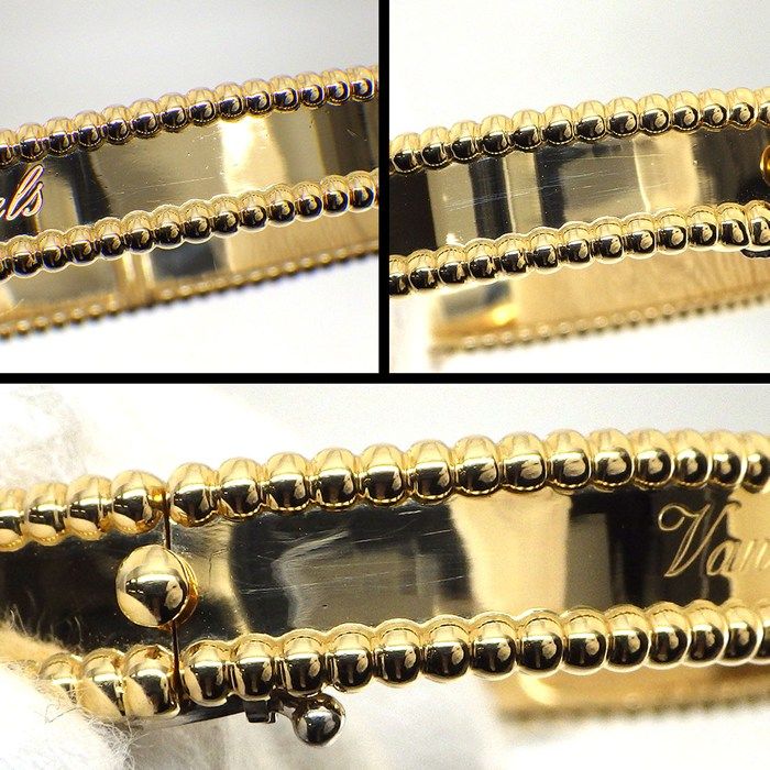 Van Cleef & Arpels Bangle Perlee Signature 18k Yellow Gold Bracelet — view 5