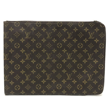 Louis Vuitton Clutch Posh Documan Monogram Canvas Brown