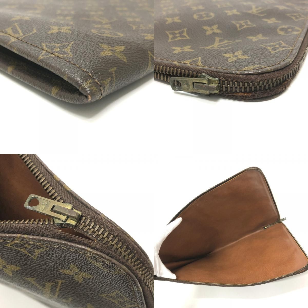 Louis Vuitton Clutch Posh Documan Monogram Canvas Brown — view 7