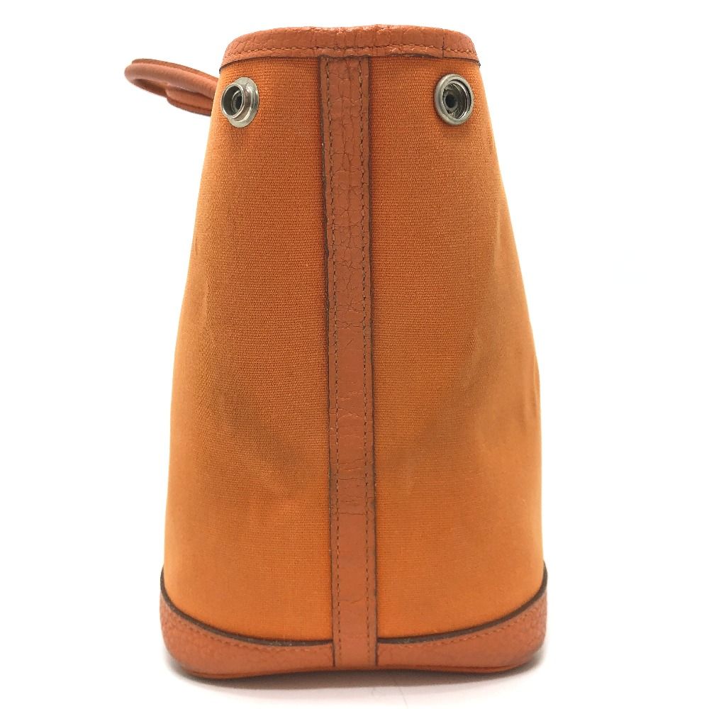 Hermes Handbag Garden Party TPM Leather Canvas Orange — view 4