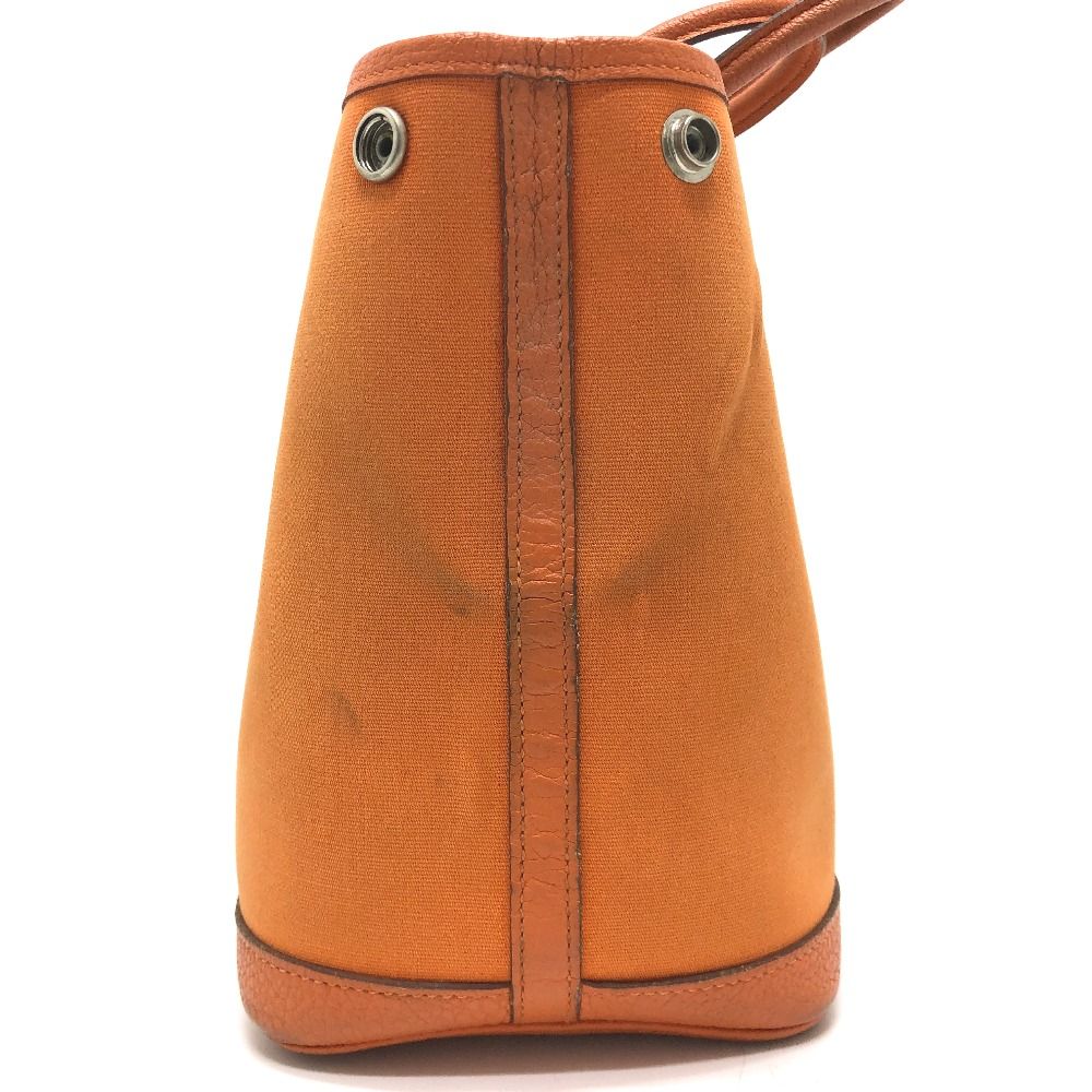 Hermes Handbag Garden Party TPM Leather Canvas Orange — view 3