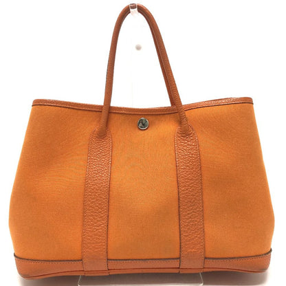 Hermes Handbag Garden Party TPM Leather Canvas Orange — view 2