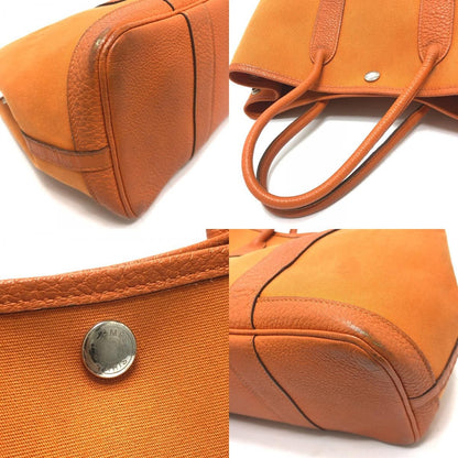 Hermes Handbag Garden Party TPM Leather Canvas Orange — view 7