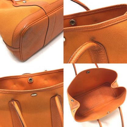 Hermes Handbag Garden Party TPM Leather Canvas Orange — view 8
