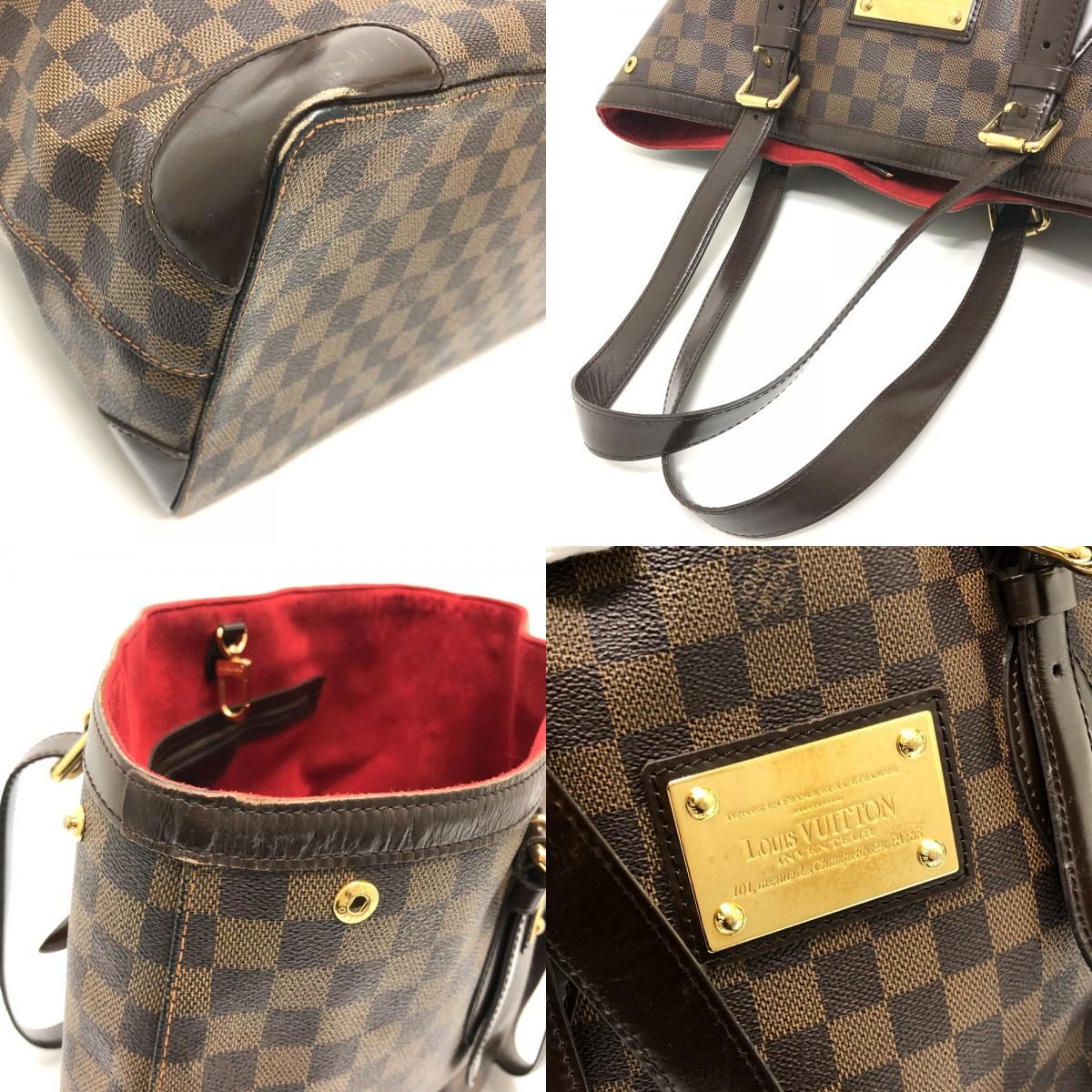Louis Vuitton Shoulder Bag Hampstead MM Damier Canvas Ebene Brown — view 7