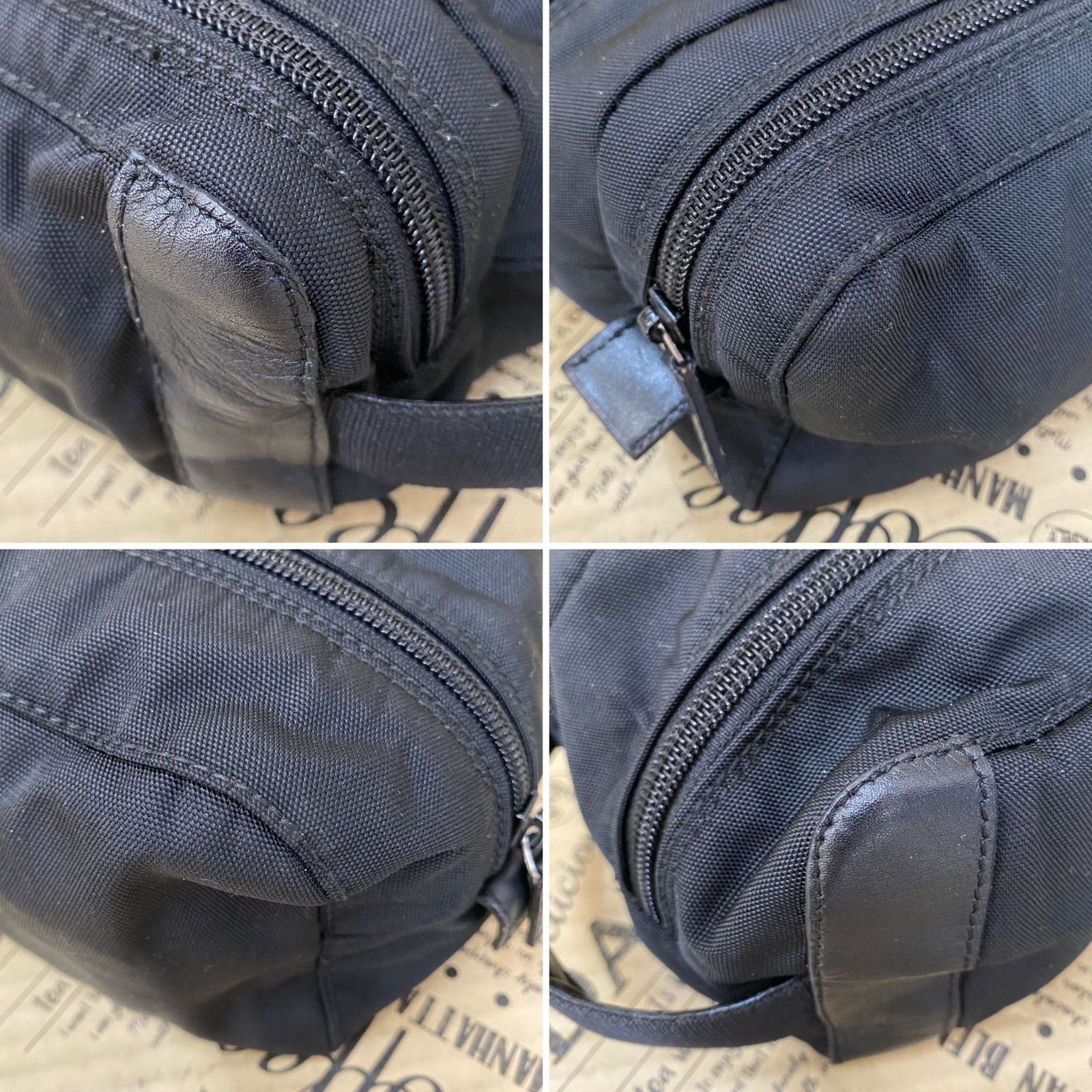 Gucci Handbag Pouch Clutch Nylon Black Business Travel — view 9
