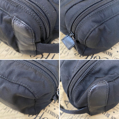 Gucci Handbag Pouch Clutch Nylon Black Business Travel — view 9
