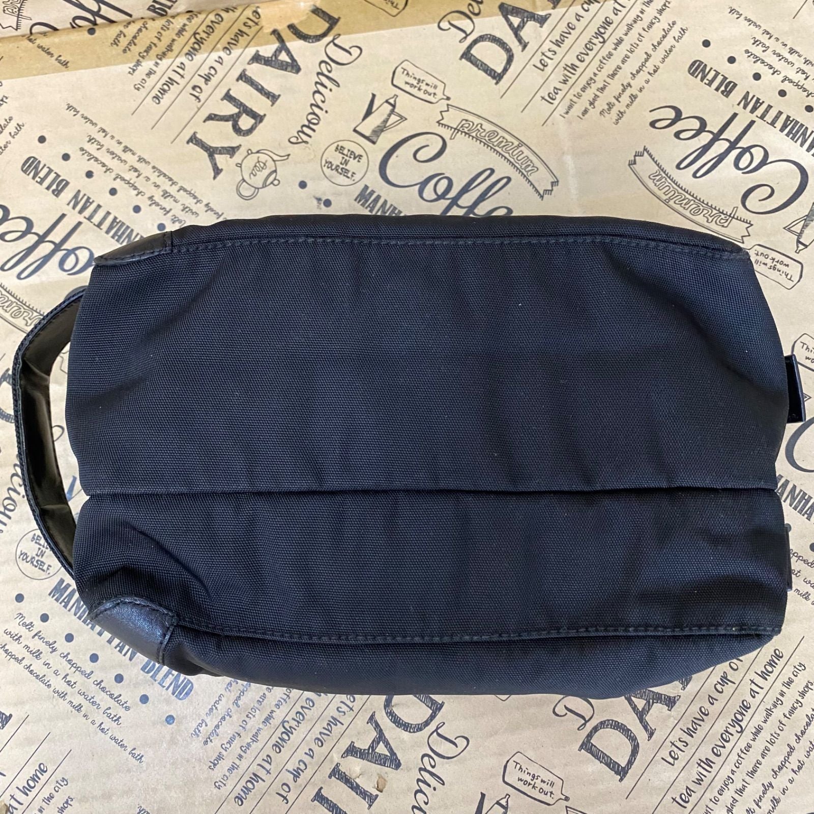 Gucci Handbag Pouch Clutch Nylon Black Business Travel — view 6
