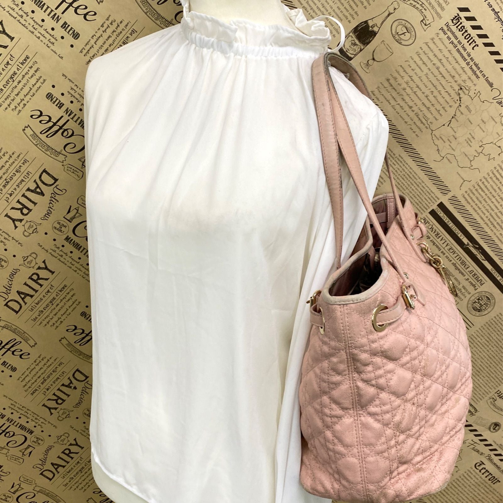 Dior Cannage Pana Tote Pink Charm Travel Mothers — view 3