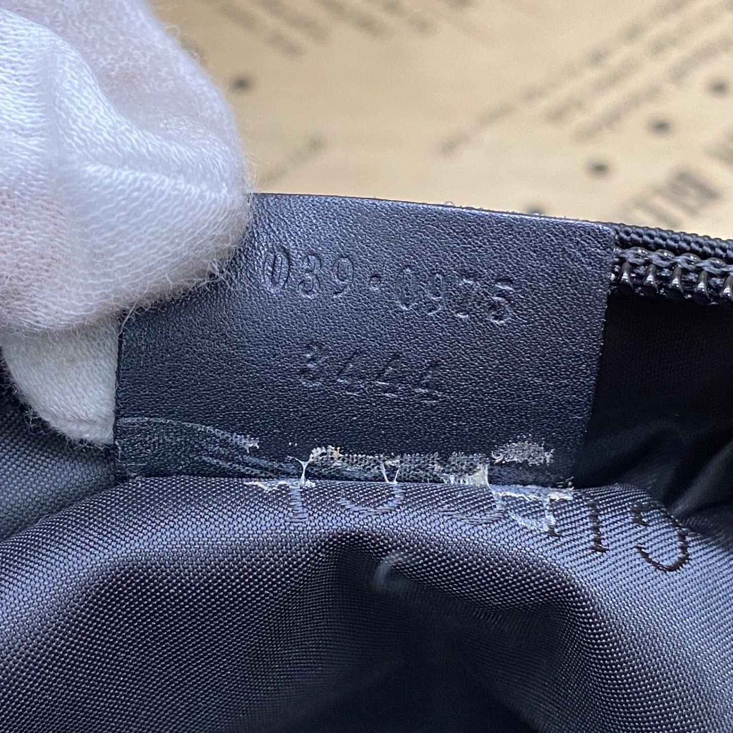 Gucci Handbag Pouch Clutch Nylon Black Business Travel — view 4