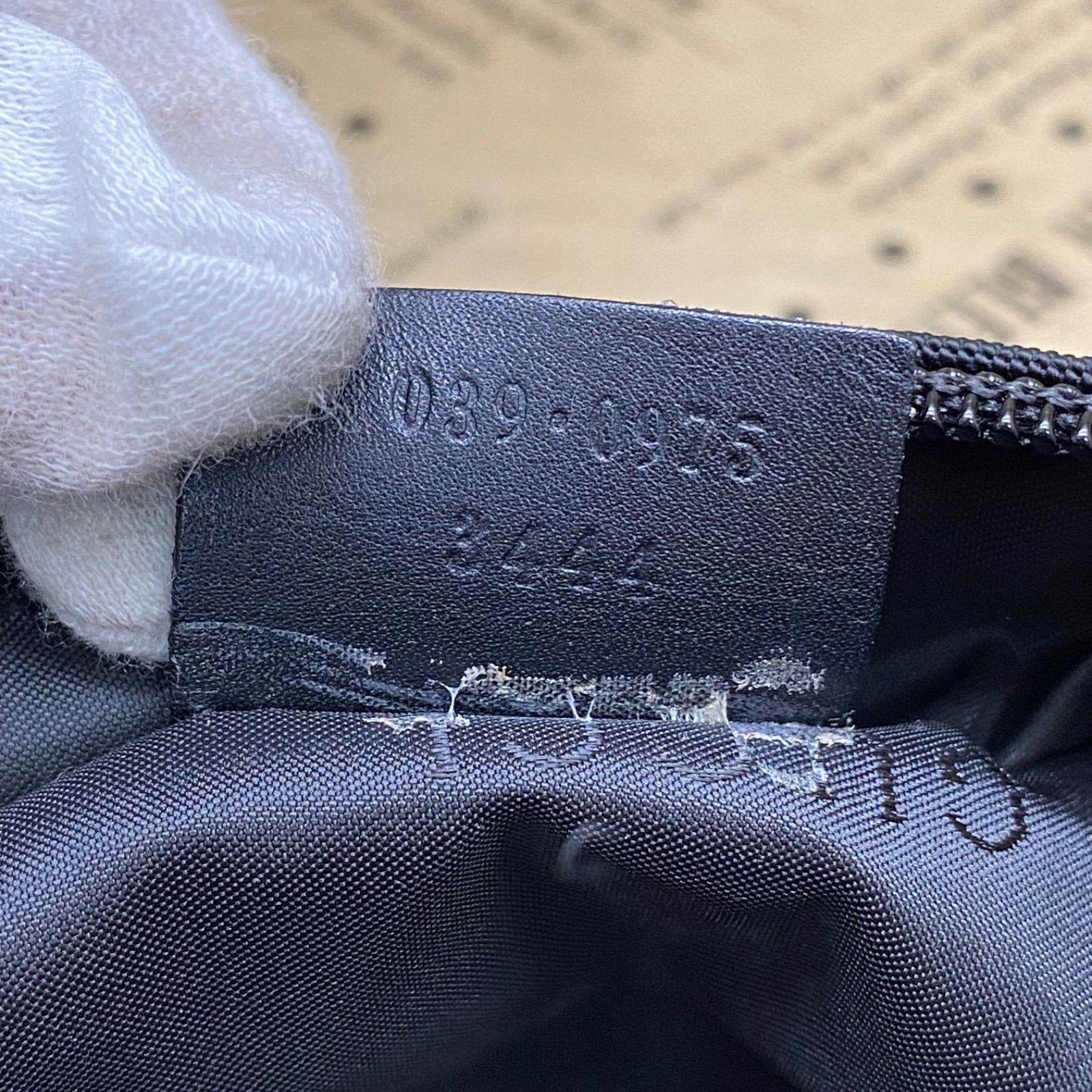 Gucci Handbag Pouch Clutch Nylon Black Business Travel — view 4