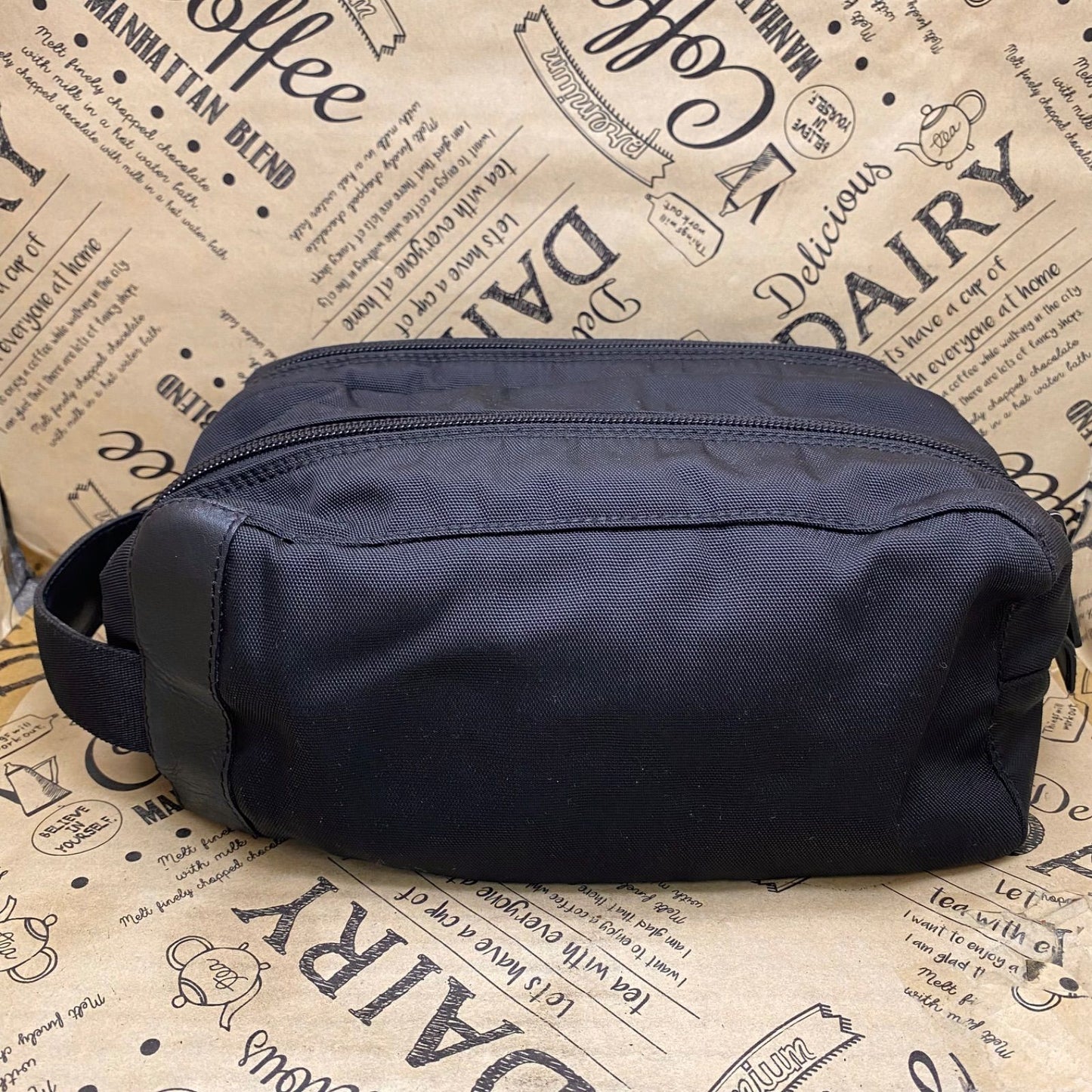 Gucci Handbag Pouch Clutch Nylon Black Business Travel — view 2